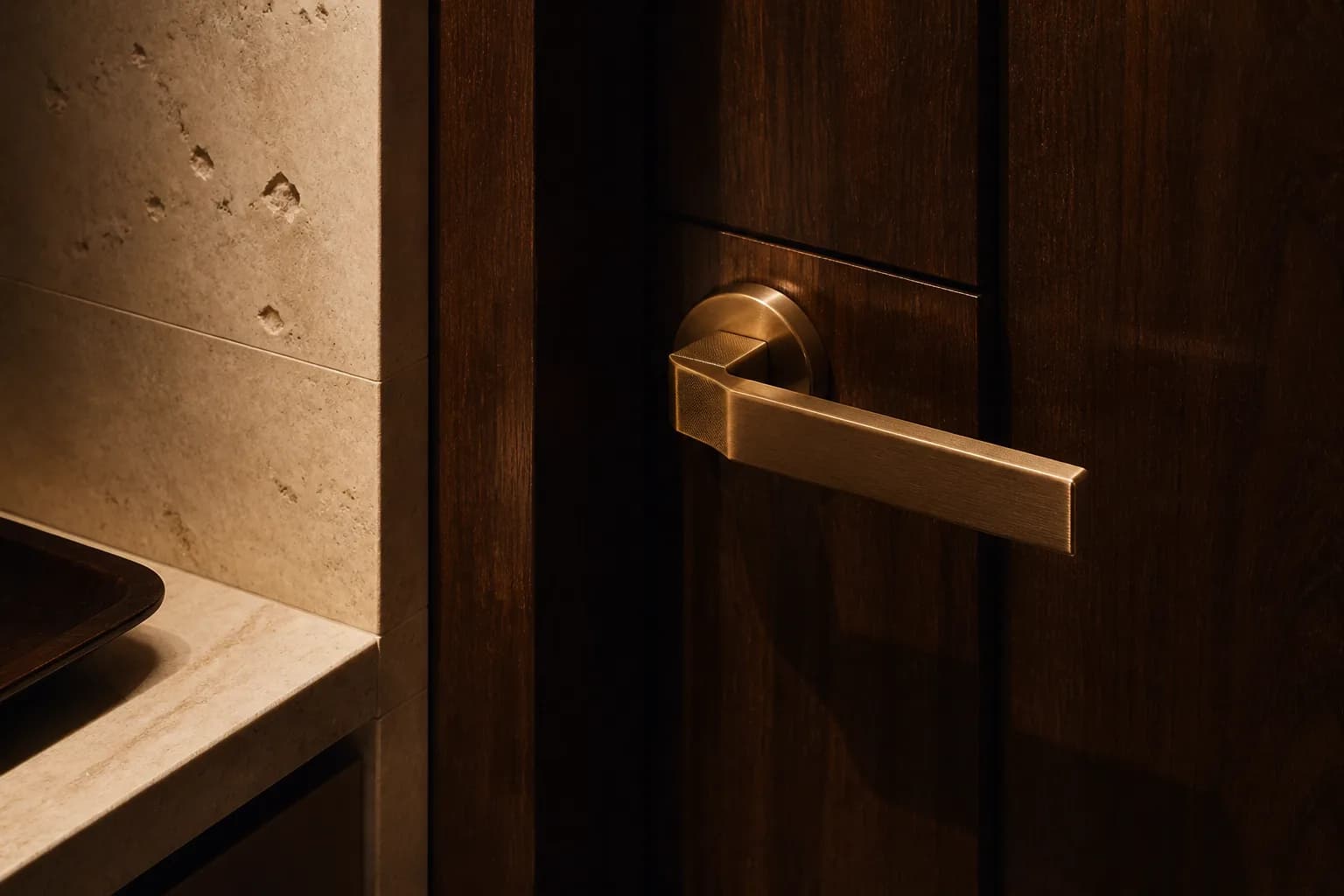 Champagne bronze architectural detail