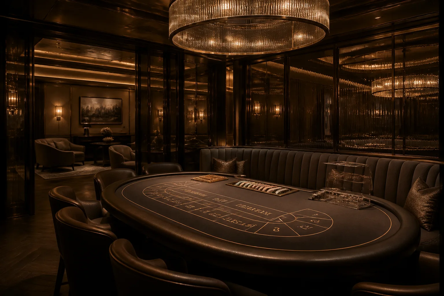 Private gaming salon at Grand Velvet
