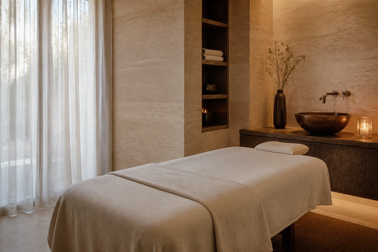 Spa treatment room